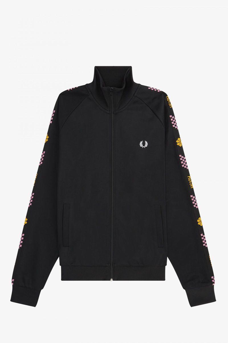 Black Fred Perry SJ3183 Men's Sweatshirts | PH 1602MQZA